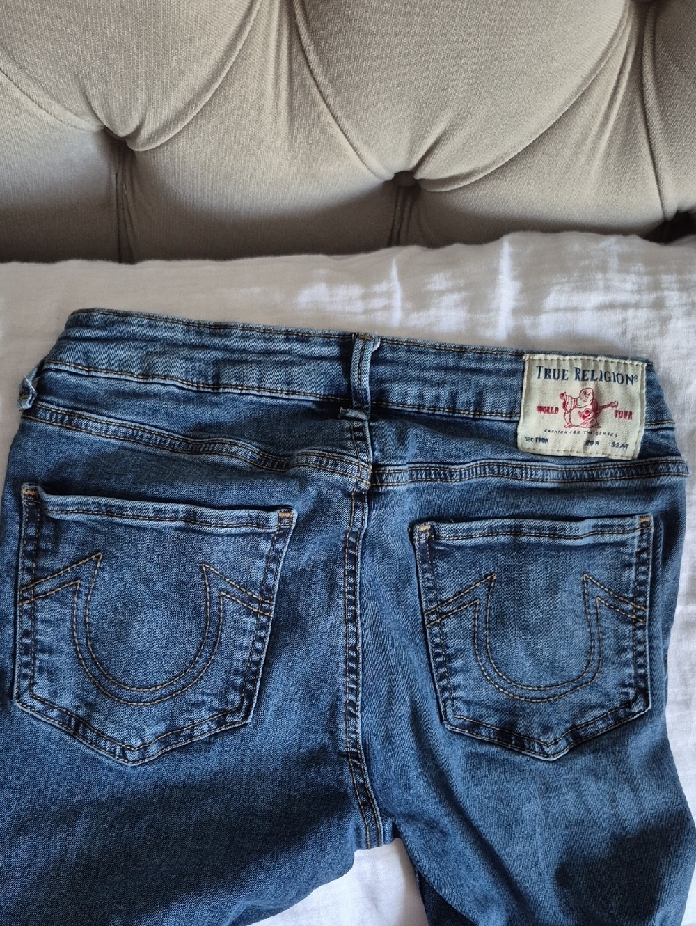 True Religion Women's Becca  Mid Rise Bootcut Jeans Medium Rustic 27 - Picture 6 of 7